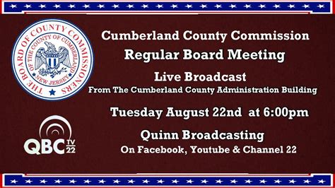 Cumberland County Commissioners Regular Board Meeting YouTube