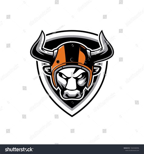 Bull Horned Helmet Vector Logo Template Stock Vector Royalty Free