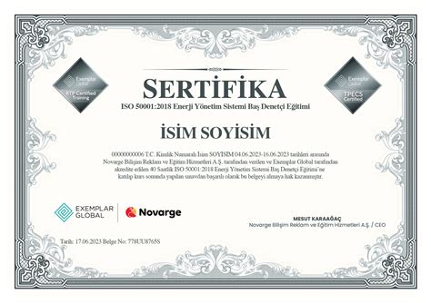 ISO 50001 2018 Enerji Yönetim Sistemi Başdenetçi Eğitimi