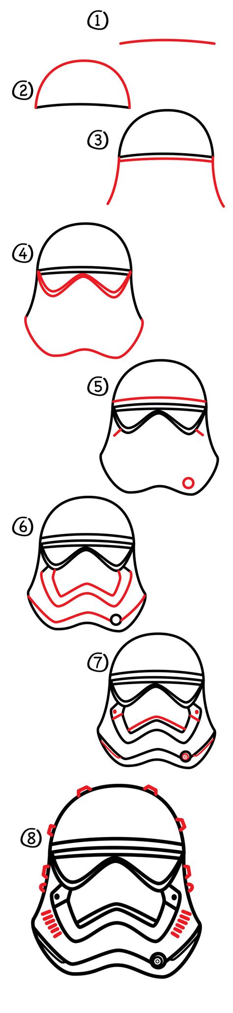 How To Draw A First Order Storm Trooper Helmet Art For Kids Hub ...