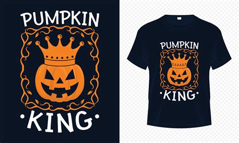 Pumpkin King - Funny Halloween t-shirt design vector template. Pumpkin ...