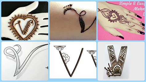 V Letter Mehndi Designs । Alphabetical Latest Mehndi Designs Ideas