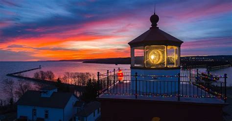 Duluth Harbor Cam Sunset At Two Harbors By Christian Dalbec