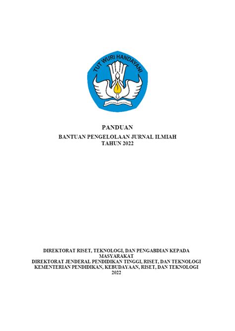 Pendaftaran Bantuan Pengelolaan Jurnal Ilmiah Tahun Pusat