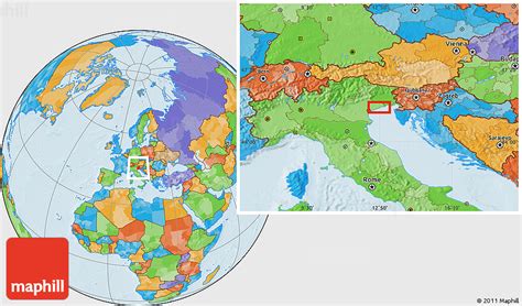 Political Location Map of Venice