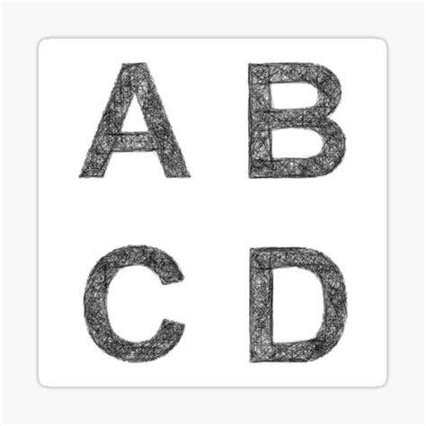 Abcd Stickers | Redbubble