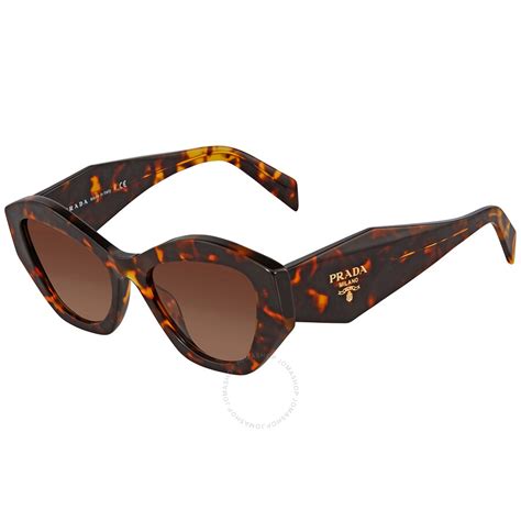 Prada Gradient Brown Irregular Ladies Sunglasses Pr 07ys Vau6s1 53 8056597517393 Sunglasses