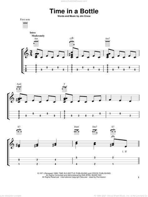 Time In A Bottle From The Daily Ukulele Sheet Music Pdf