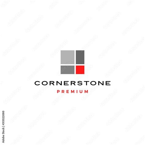 Corner Stone Logo Vector Icon Illustration Stock Vector Adobe Stock