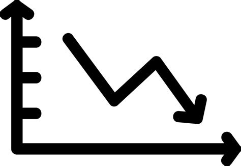 Declining Line Graph Line Icon Vector Art At Vecteezy