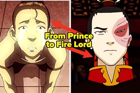 Two Pictures With The Words From Prince To Fire Lord In Front Of Them