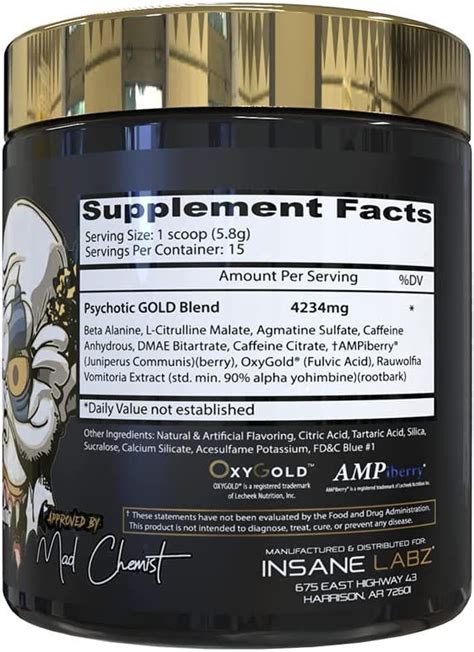 Psychotic Gold 35 Doses Insane Labz Now Suplementos Suplementos