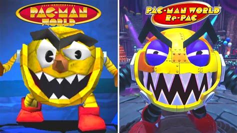 Pac Man World Re Pac All Bosses Comparison PS1 Vs PS5 YouTube