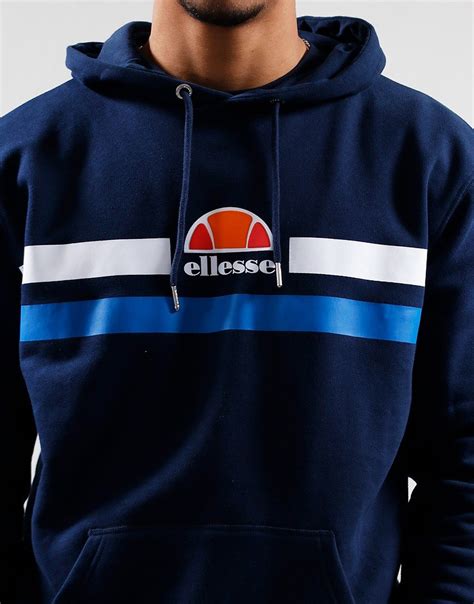 Ellesse Alroni Hoodie Navy Terraces Menswear