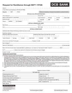 Dcb Rtgs Form Fill Online Printable Fillable Blank PdfFiller