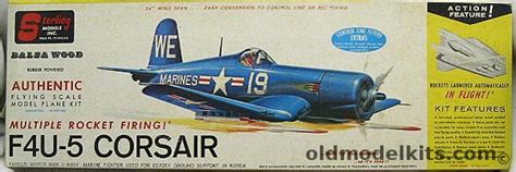 Sterling F4u 5 Corsair 24 Inch Wingspan Balsa Flying Model Airplane