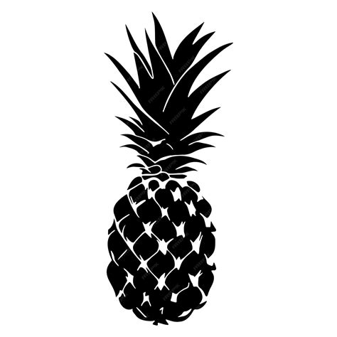 Premium Vector Pineapple Silhouette Icon Isolated Vector Illustration