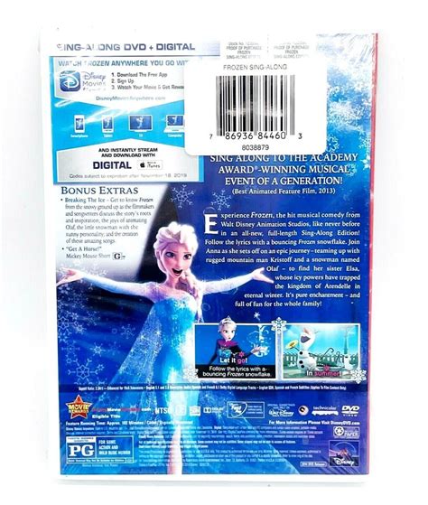 Frozen Sing Along Edition Dvd Digital New Sealed Ebay