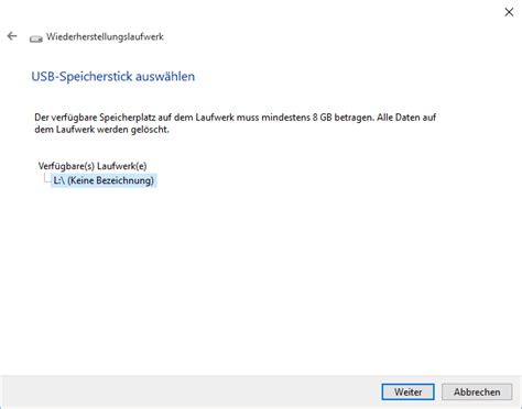 Für Notfälle Windows 10 Wiederherstellungslaufwerk erstellen Dr Windows