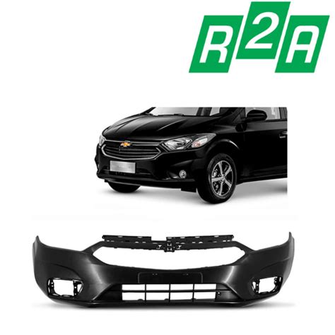 Para Choque Dianteiro Chevrolet Onix Prisma Preto Liso Grade Fechada