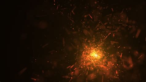 Glowing Red Hot Sparks Emitting From A Gently Moving Pyrotechnic Sparkler Full HD Firework
