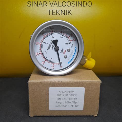 Jual Pressure Gauge Armatherm Stainless Kuningan Inch Kg