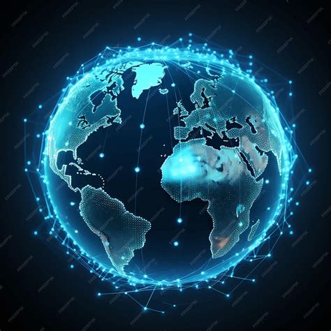 Premium Vector Worldwide Continent Networking Universe Planet