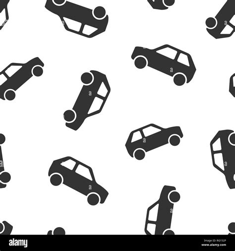 Car Icon Seamless Pattern Background Automobile Vector Illustration