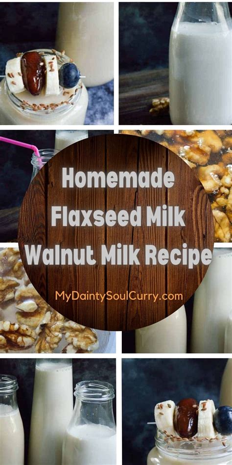 Homemade Vegan Flaxseed Milk Walnut Milk Recipe