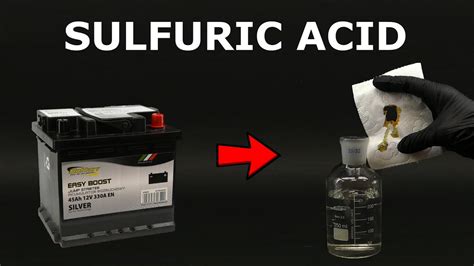 Extracting Pure Sulfuric Acid From Car Battery Youtube