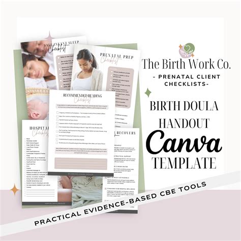 Prenatal Birth And Postpartum Prep Checklists Bundle Birth Doula