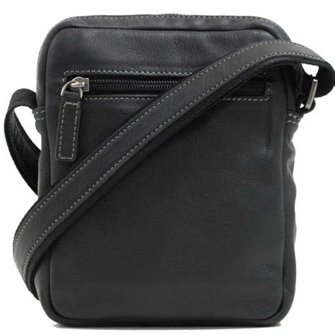 Sacoche bandoulière homme en cuir KATANA noir Planetebag