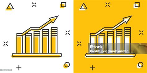 Ikon Grafik Grafik Dalam Gaya Komik Panah Menumbuhkan Ilustrasi Vektor