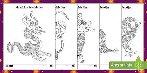 Alebrijes Dibujos Mandala Para Colorear Para Niños