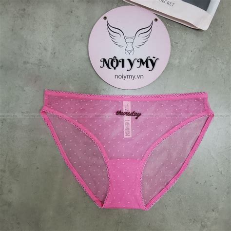 Quần lót Victorias Secret bikini ren lưới màu hồng thursday 420923qd7 Nội y Mỹ