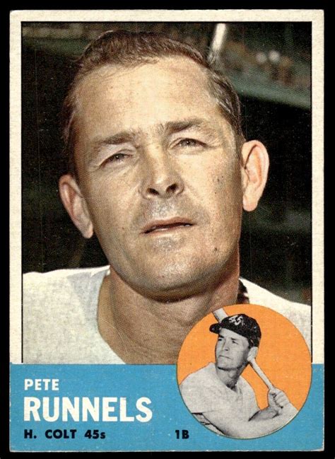 1963 Topps Pete Runnels Houston Colt 45s 230 EBay