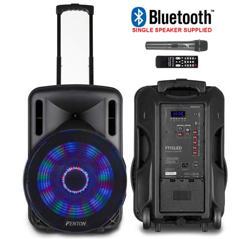 Portable Pa System Dj Speaker 15 800w Bluetooth Lights Wireless