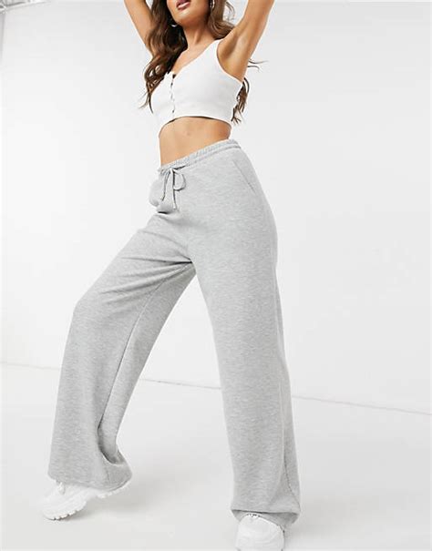 Asos Design Straight Leg Sweatpants With Deep Waistband And Pintuck In