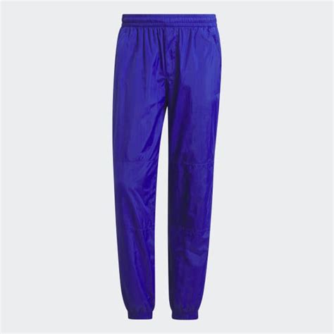 Adidas Premium Essentials Crinkle Nylon Tracksuit Bottoms Blue Free Delivery Adidas Uk