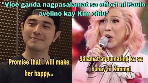 Omg Vice Ganda Nagpasalamat Sa Ginawang Effort Ni Paulo Avelino Kay