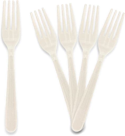 Pami Heavy Weight Disposable Plastic Forks Pack Bulk White