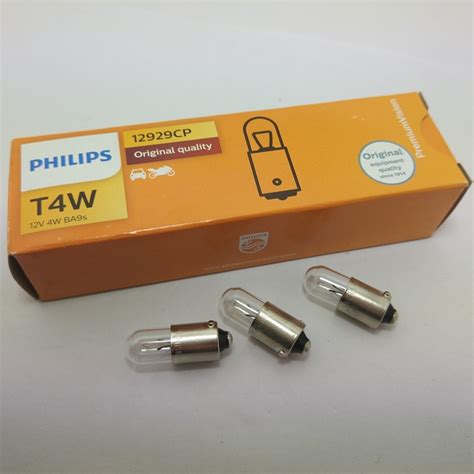 หลอดไฟ PHILIPS T4W PHILIPS 12V 4W 12929 24V 13929 E1 สําหรับรถยนต์ ...
