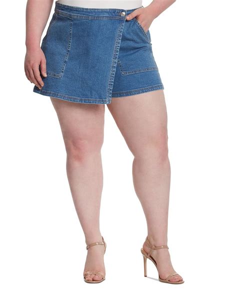 Jessica Simpson Trendy Plus Size Denim Skort Macys