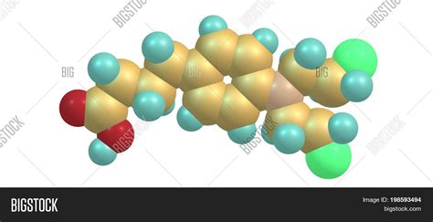 Chlorambucil Molecular Image & Photo (Free Trial) | Bigstock