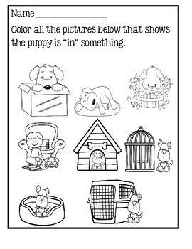 Free Prepositions Worksheets Coloring Pages Sketch Coloring Page