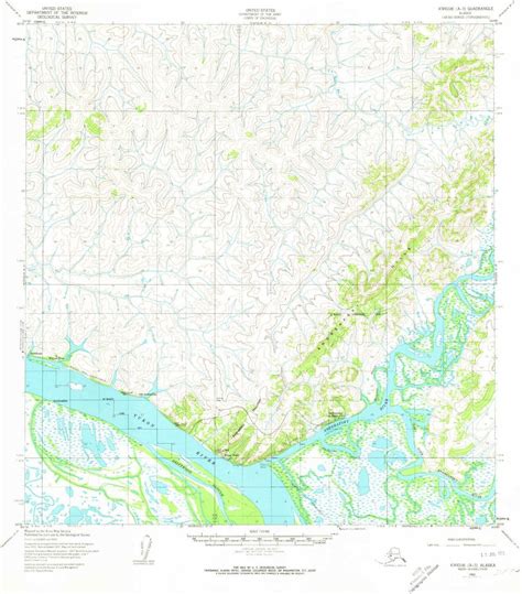 Yellowmaps Kwiguk A 3 Ak Topo Map 163360 Scale 15 X 15 Minute Historical 1952