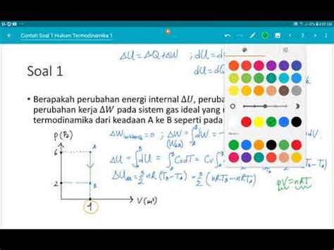 Kuliah Fisika Dasar Contoh Soal Hukum Termodinamika Bagian Youtube