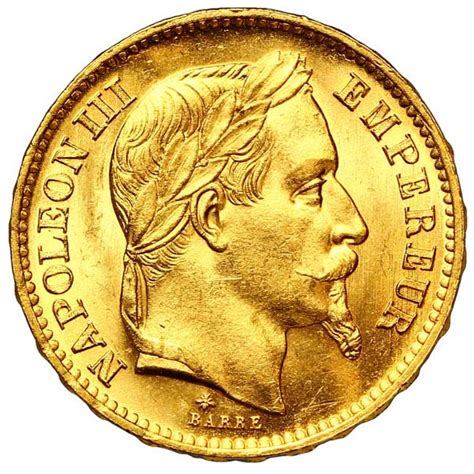 20 Francs Or NAPOLÉON III TÊTE LAURÉE Pièces modernes