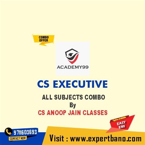 Cs Executive All Subjects Combo By Cs Anoop Jain Classes