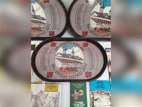 1974 Metal 100th Running Of Kentucky Derby Souvenir Trays 3